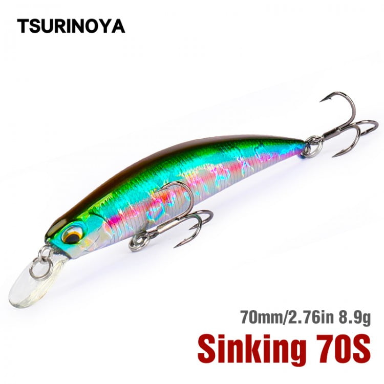 TSURINOYA Sinking Minnow DW75 70S 70mm 8.9g TSURINOYA Sinking Minnow DW75 70S 70mm 8.9g
