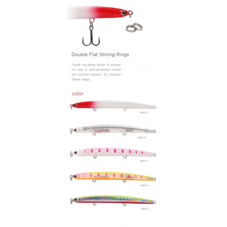 TSURINOYA DW47 Sinking Pencil 12g 110mm lures Slim - Image 6