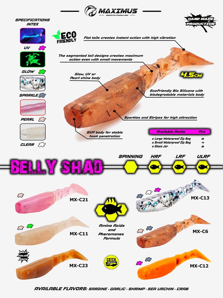 MAXIMUS BELLY SHAD Glass jar packing MAXIMUS BELLY SHAD Glass jar packing