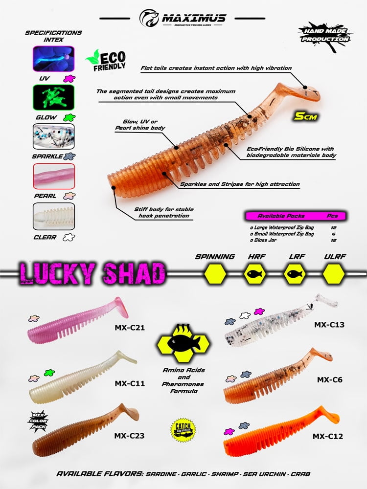 MAXIMUS LUCKY SHAD Glass jar packing MAXIMUS LUCKY SHAD Glass jar packing