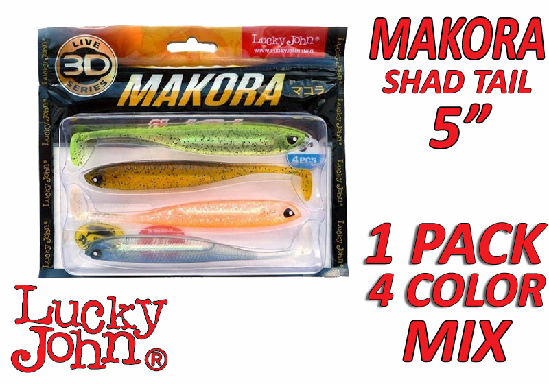 Lucky John 3D MAKORA SHAD TAIL 5″ / 12.7cm - bg