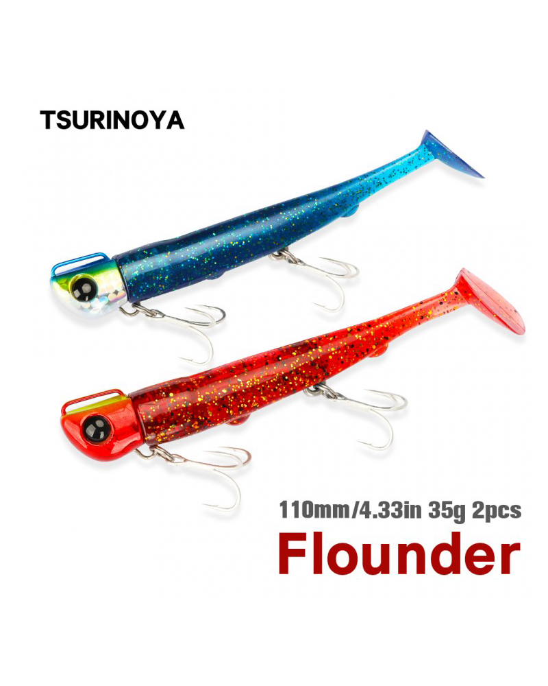 TSURINOYA T Tail Soft Lure Set 110mm 35g 2pcs - bg