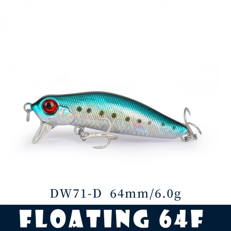 TSURINOYA DW71 Floating Fishing Lure Minnow 64F 64mm 6g - Image 4