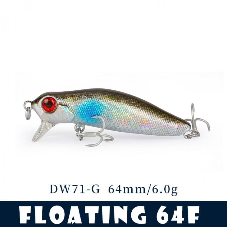 TSURINOYA DW71 Floating Fishing Lure Minnow 64F 64mm 6g - Image 7