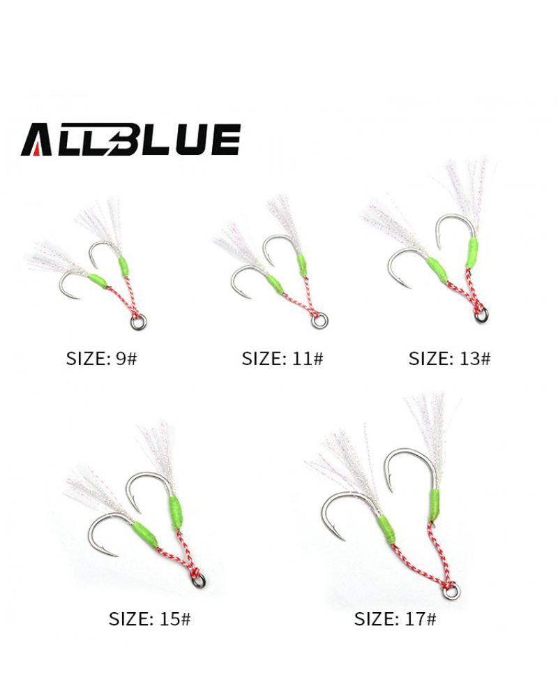 ALLBLUE HEAD DOUBLE ASSIST HOOK LUMINOUS - bg