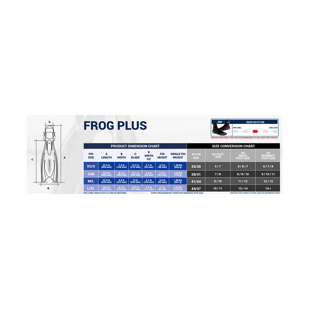 Cressi Frog Plus Black/White Fins - Πέδιλα - Image 2