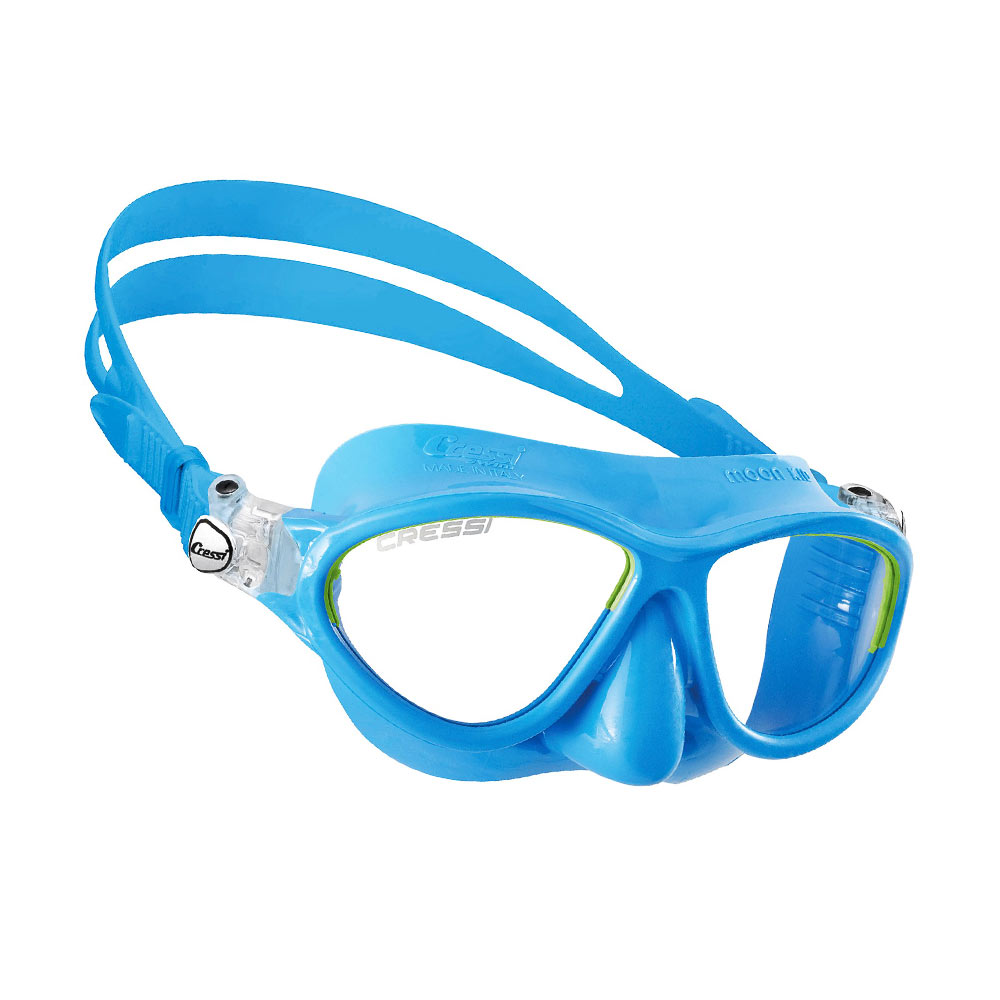 Cressi Moon Kid Silicone Mask Light Blue/Frame Lime – Μάσκα - bg