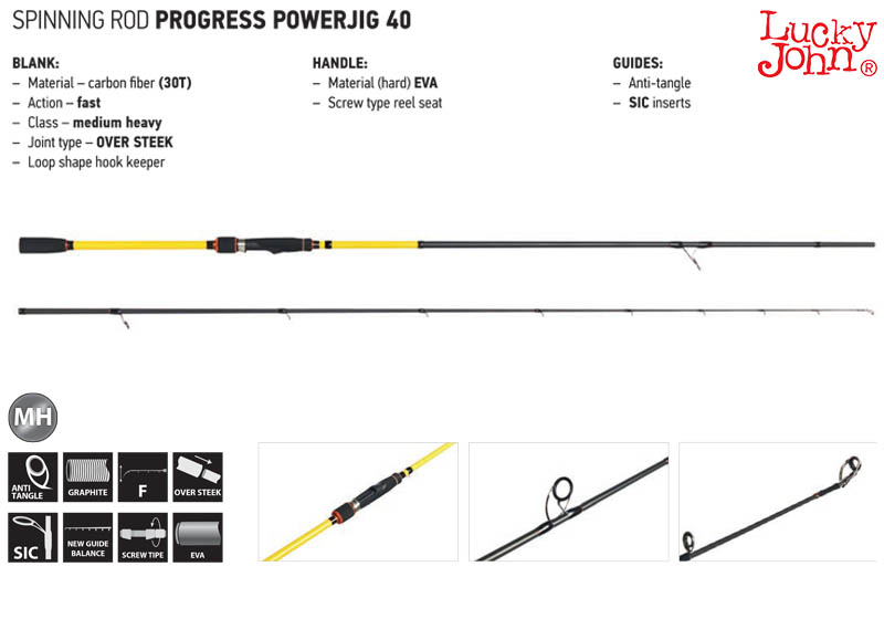 Lucky John Spinning Rod PROGRESS POWERJIG - bg