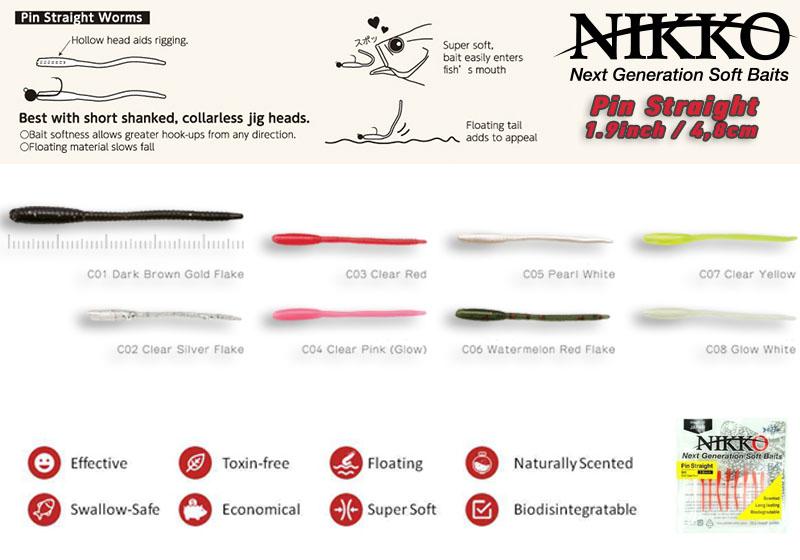 NIKKO-Pin Straight 1.9inch / 4,8cm - bg