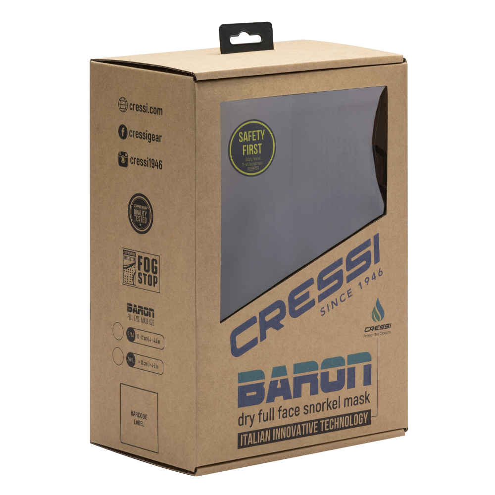 Cressi Baron Full Face Mask Black/Blue - Image 2