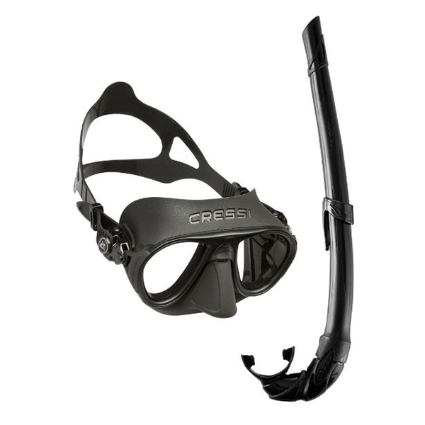Cressi Calibro + Corsica Combo Black - Σετ Μάσκα και Αναπνευστήρας