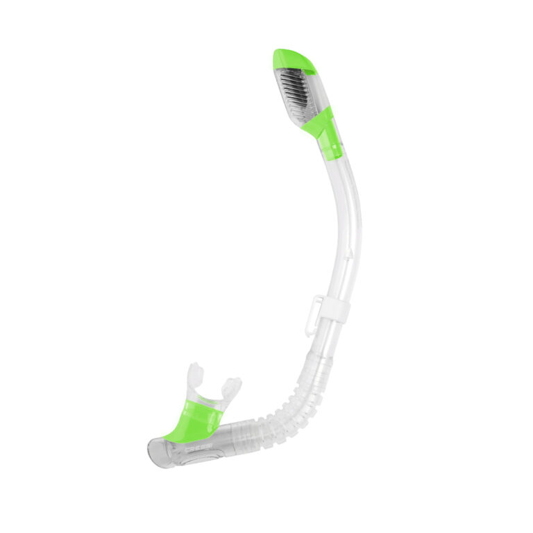Cressi Mini Dry Snorkel Clear/Fluo Green - Αναπνευστήρας