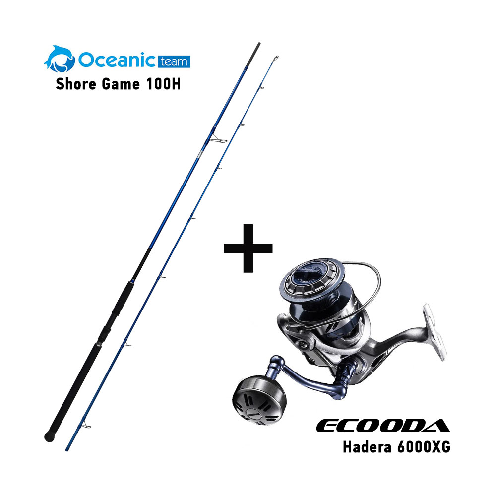 Combo Shore Jigging Oceanic Team Shore Game 100H + Ecooda Hadera 6000XG - bg