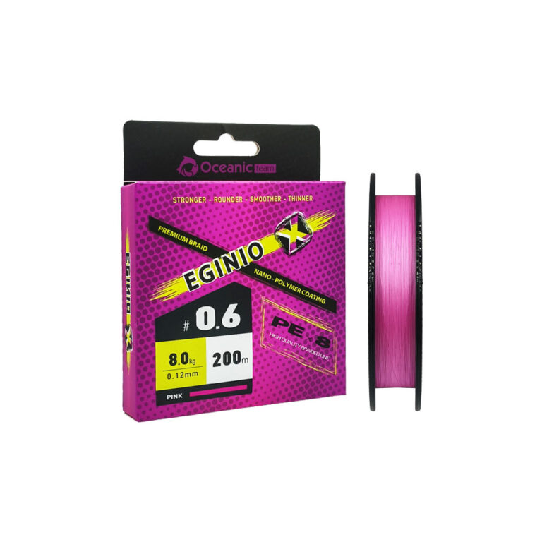 Oceanic Team Eginio X Braided Line x8 200m Pink Oceanic Team Eginio X Braided Line x8 200m Pink