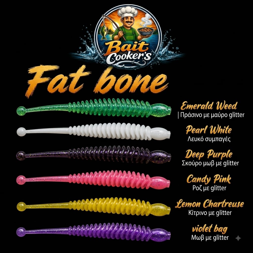 Σιλικόνη LRF 8cm BAIT COOKERS Fat Bone Ball Tail - Image 2